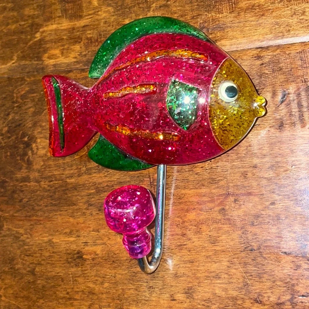 Lucite acrylic fish wall hook